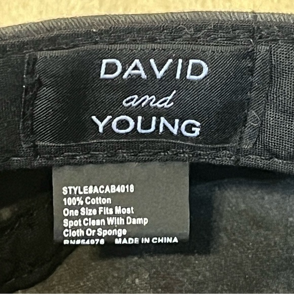 David and Young Gray Denim Cap with Black Trim - Picture 4 of 15